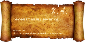 Keresztessy Avarka névjegykártya
